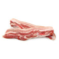 Bacon, cured, european-style, raw